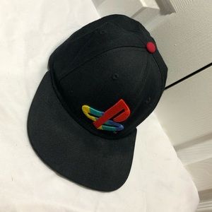 Vintage PlayStation logo SnapBack black hat